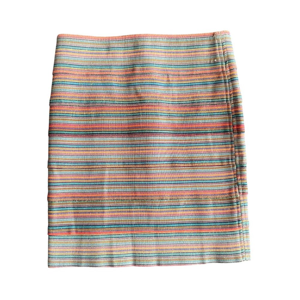 Abyss By Abby Multicolor Striped Glitter Mini Skirt S